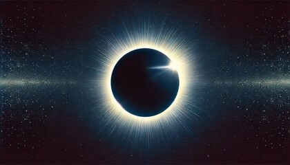 Obraz premium A striking yet simple depiction of a solar eclipse in the sky.