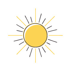 sunbeam vector icon, spring vector illustration - simple illustration of sunbeam perfect for logos, and spring -themed designs.