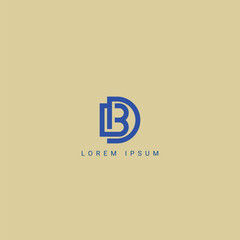 Obraz premium Abstract BD, DB Letters Logo Initial Based Monogram Icon Vector