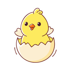baby chick vector icon, spring vector illustration - simple illustration of baby chick perfect for logos, and spring -themed designs.