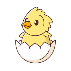 baby chick vector icon, spring vector illustration - simple illustration of baby chick perfect for logos, and spring -themed designs.