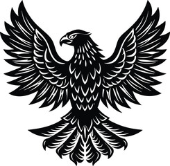 Obraz premium Eagle outline with white background