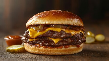 A robust, hearty steak and cheese sandwich filled with tender grilled steak, melted cheddar cheese, sautÃ©ed onions, and peppers.