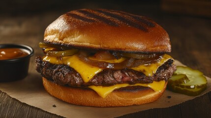 A robust, hearty steak and cheese sandwich filled with tender grilled steak, melted cheddar cheese, saut&Atilde;&copy;ed onions, and peppers.