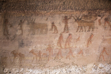 Ancient egyptian Tombs of the Nobles in Aswan, Egypt