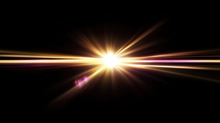 Fototapeta premium Radiant burst of light with dynamic rays