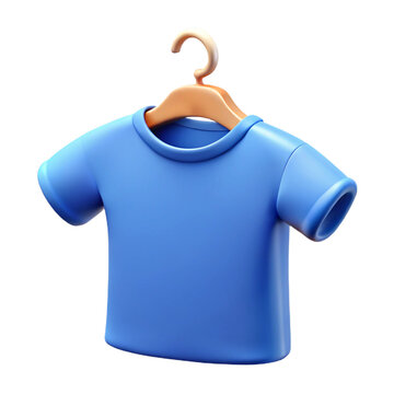 Hanging clean t-shirt 3d icon.