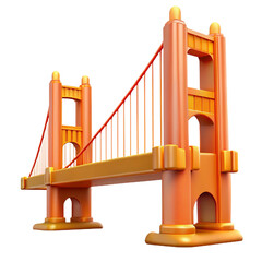 golden gate bridge 3d icon