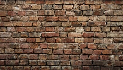 Obraz premium Old wall background with stained aged bricks