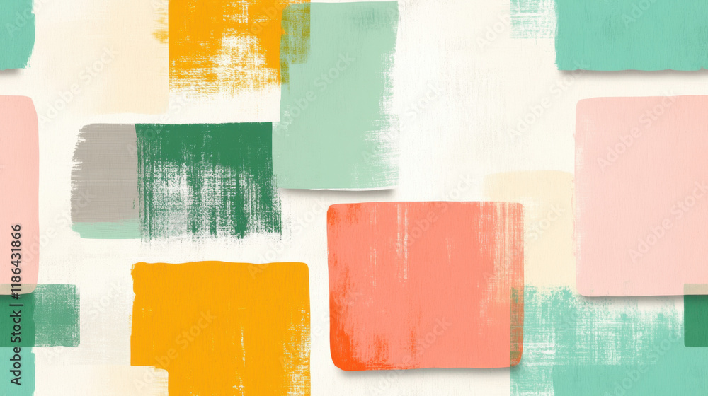 Poster seamless pattern, artistic pastel tone background with abstract elements, designed for high fidelity