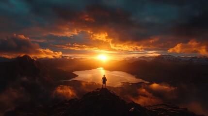 Fototapeta premium A grandfather with a bow tie and his grandson with round glasses carry a suitcase with cash patterns in front of a cozy suburban house under a blue sky.