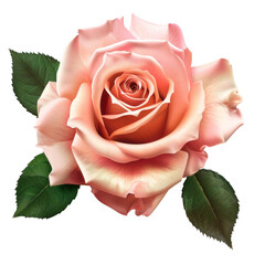 Beautiful Isolated White Rose with Clean Background and Hundred Leaves for Elegant Designs