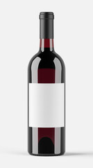 wine bottle with label