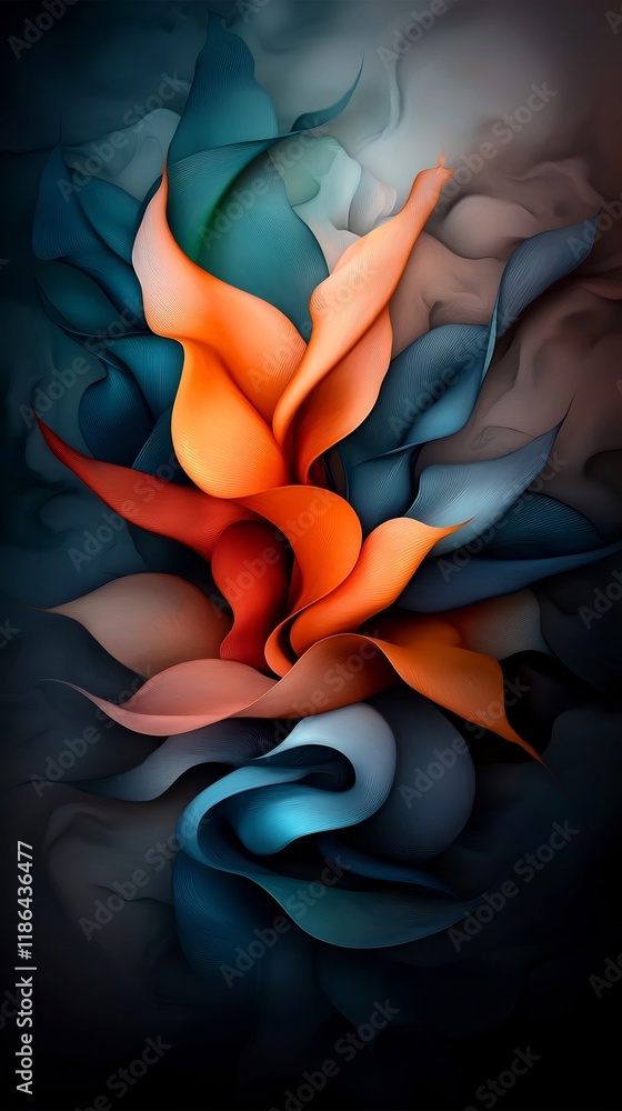 Poster mesmerizing iridescent shapes in a mystical ethereal composition a captivating prismatic effect of g