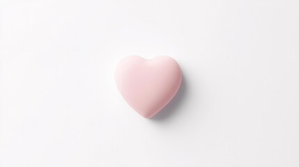 Obraz premium Pink Heart Shape on White Background
