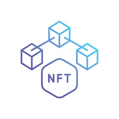 Fototapeta premium Blockchain vector icon