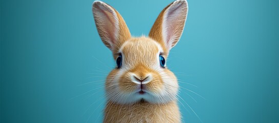 Obraz premium Bunny Blue Monday: Embracing a Cozy and Adorable Moment Stock