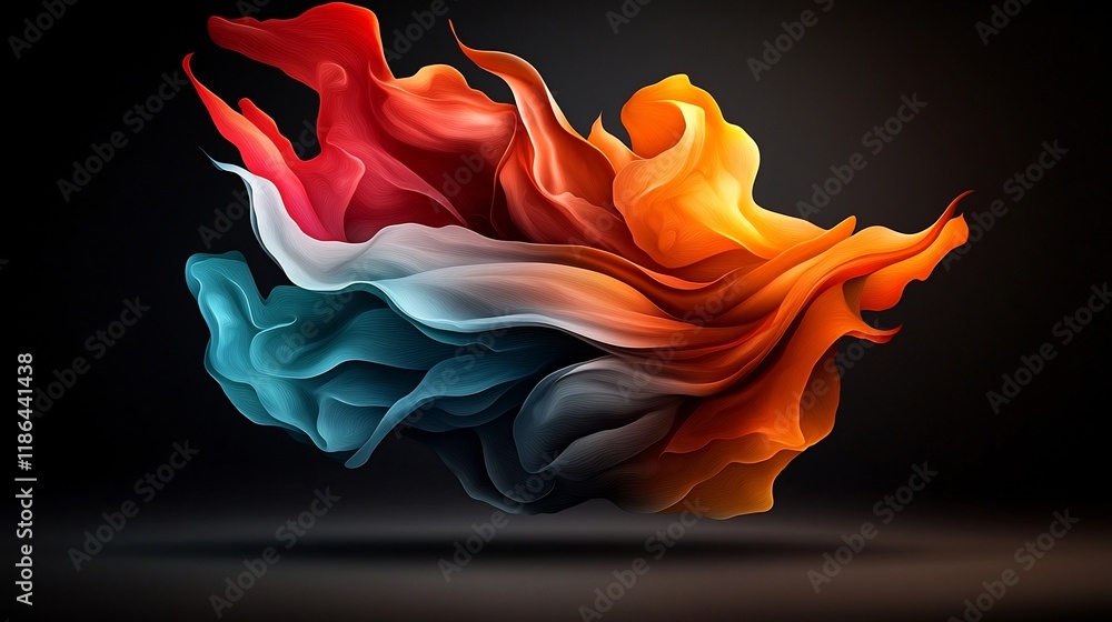 Poster captivating abstract background design featuring a mesmerizing prismatic explosion of ethereal wavy 