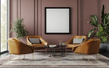 Elegant Living Room Interior Design, Relaxing Conversation Area