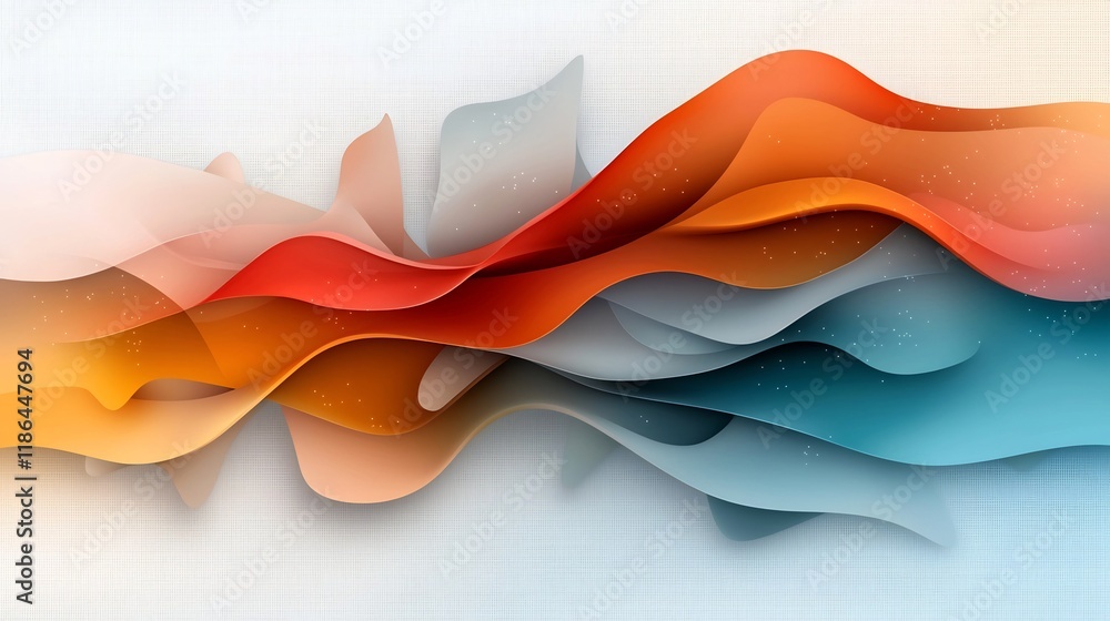 Aufkleber captivating iridescent abstract background with wavy dynamic geometric elements shimmering prismatic