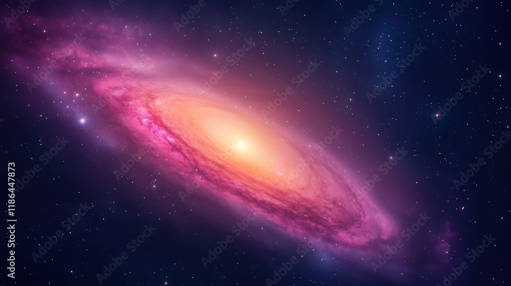 Aufkleber cosmic wonder: distant galaxies and nebulae space background in vivid colors perfect for sci-fi desi