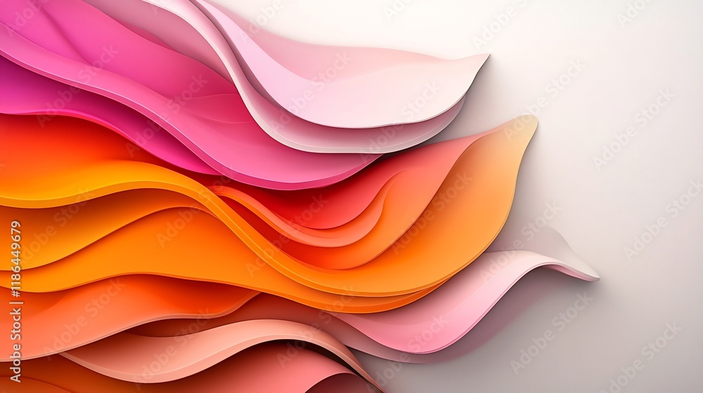 Aufkleber shimmering iridescent waves vibrant digital of cosmic gradient landscape with dynamic futuristic and