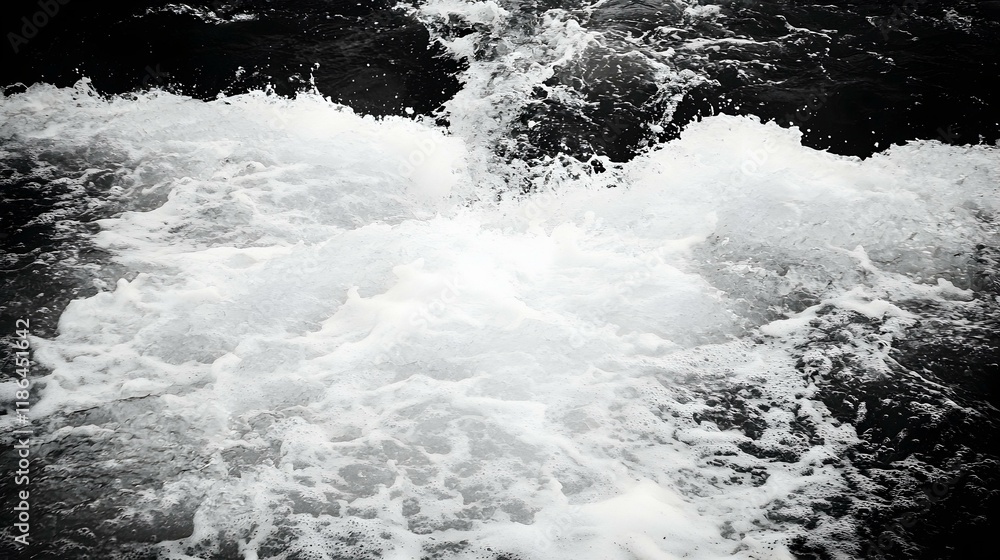 Aufkleber abstract black and white image of churning water, creating a dramatic texture. perfect for design pr