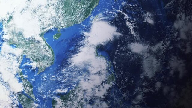 Zooming in on Cainta, Philippines frome space - Perfect for Travel Intros and Backgrounds. Realistic 3D Animation.