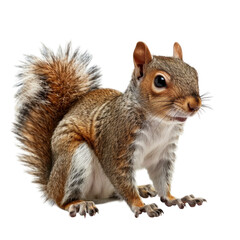 Obraz premium Realistic Agouti Squirrel on Clean transparent background with Photorealistic Detail and Clarity in Image Composition