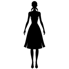 silhouette of a woman on a white isolated background