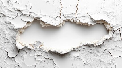 Obraz premium Textured Wall with Cracked Paint Revealing White Surface Underneath, Perfect for Backgrounds in Design or Illustration Projects
