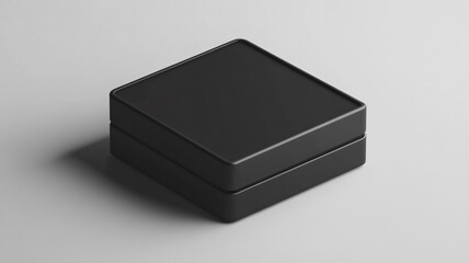 Black box mockup on white background