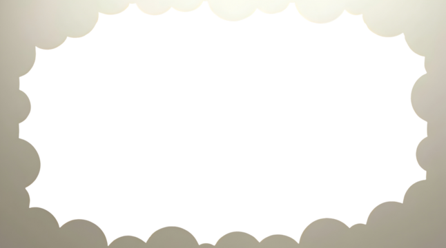 Dramatic black silhouette; a unique cloud-like frame perfect for adding text or images. Intriguing and versatile design!, cut out,transparent background