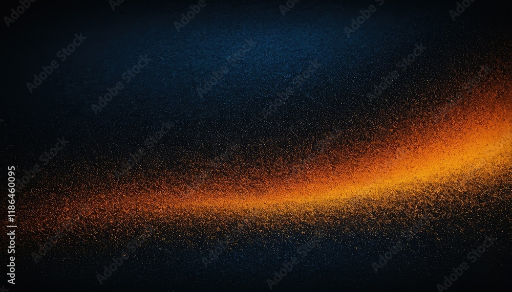 Poster a wave of golden particles abstract background with dynamic wave blue background with moving particl