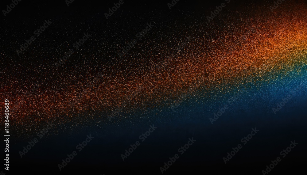 Poster a wave of golden particles abstract background with dynamic wave blue background with moving particl