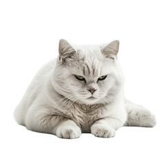 Photorealistic Cat Portrait on Clean transparent background, Capturing Elegance and Serenity in Feline Expression