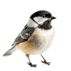 Isolated Chickadee on Clean transparent background in Photorealistic Style Ideal for Nature and Bird Enthusiasts