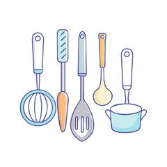 cooking utensils for mom s kitchen vector icon, mother’s day vector illustration - simple illustration of cooking utensils for mom s kitchen perfect for logos, and mother’s day -themed designs.