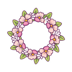 flower wreath vector icon, mother’s day vector illustration - simple illustration of flower wreath perfect for logos, and mother’s day -themed designs.