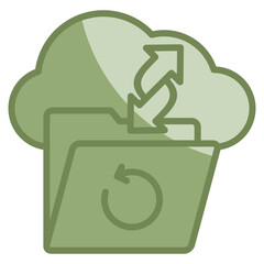 Cloud Storage Icon Element For Design