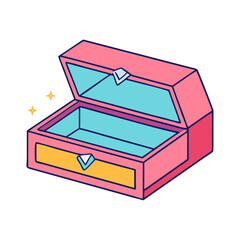 jewelry box vector icon, mother’s day vector illustration - simple illustration of jewelry box perfect for logos, and mother’s day -themed designs.