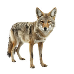 Fototapeta premium Isolated Coyote on Clean transparent background in Photorealistic Style.