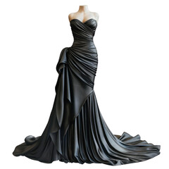 Naklejka premium Elegant Evening Gown on Isolated Clean transparent background for Fashion and Beauty Photography