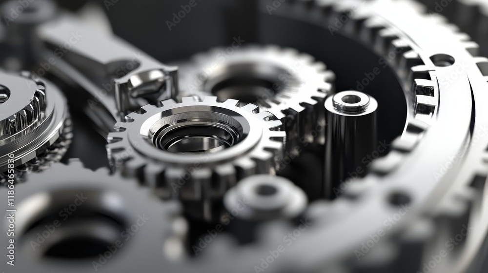 Poster closeup of watch gears, exploring the intricate mechanics of timekeeping and engineering