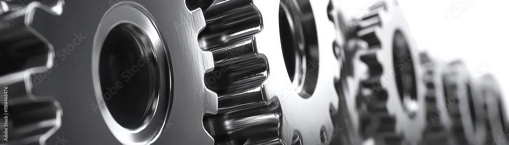 Poster interlocking gears, precision engineering and mechanical systems on display intricate