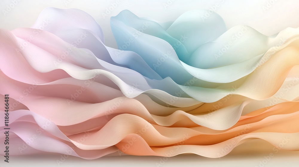 Aufkleber delicate and visually striking pastel colored gradient with intricate textured abstract design featu