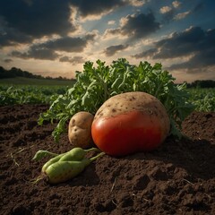 Write about the history of a famous vegetable, like the potato or tomato.