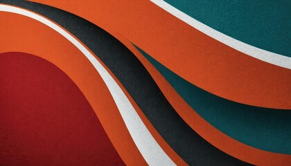 Digital wallpaper featuring abstract waves in a captivating combination of blue and orange colors creating a visually dynamic and energetic composition Generative Ai
2