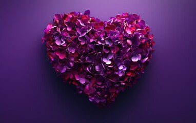 Obraz premium Saint Valentines Day heart on purple background