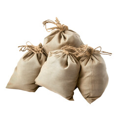 Obraz premium Sand bags isolated on transparent background, PNG